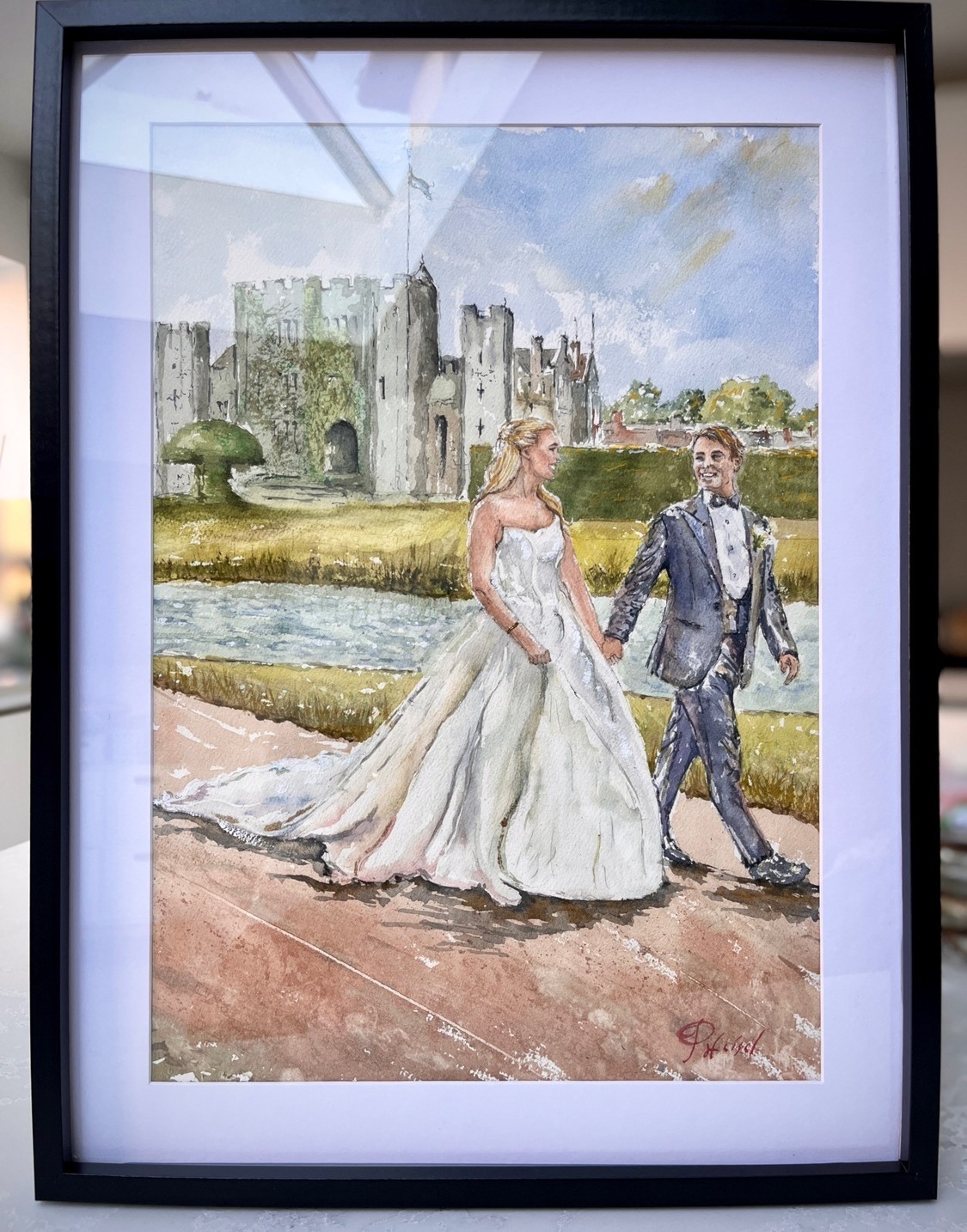real paintings painted at a wedding