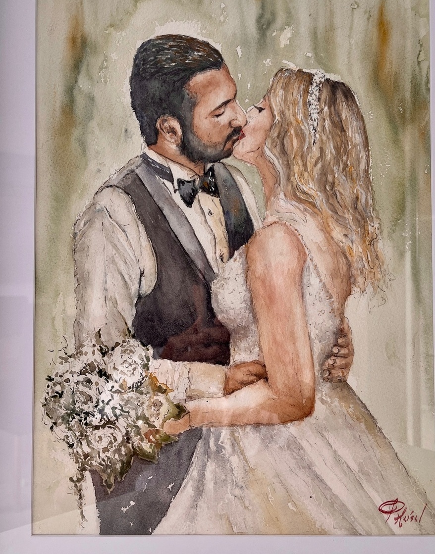 real paintings painted at a wedding