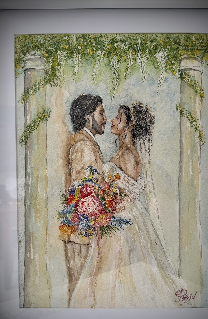 real paintings painted at a wedding