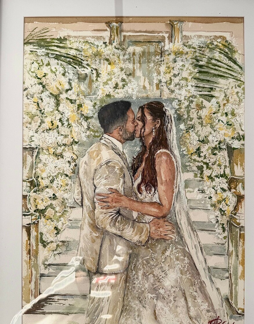 real paintings painted at a wedding