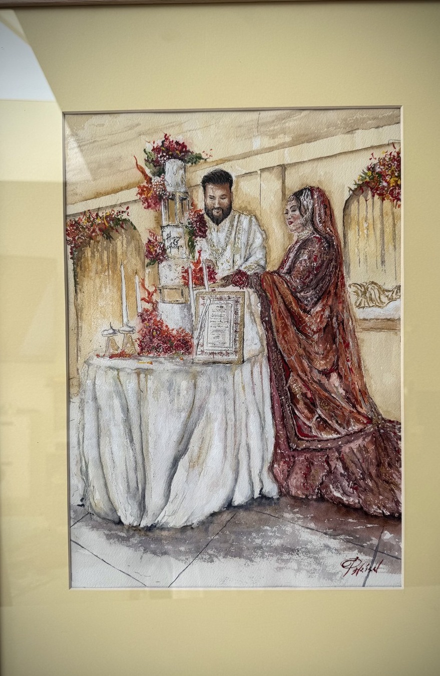 real paintings painted at a wedding