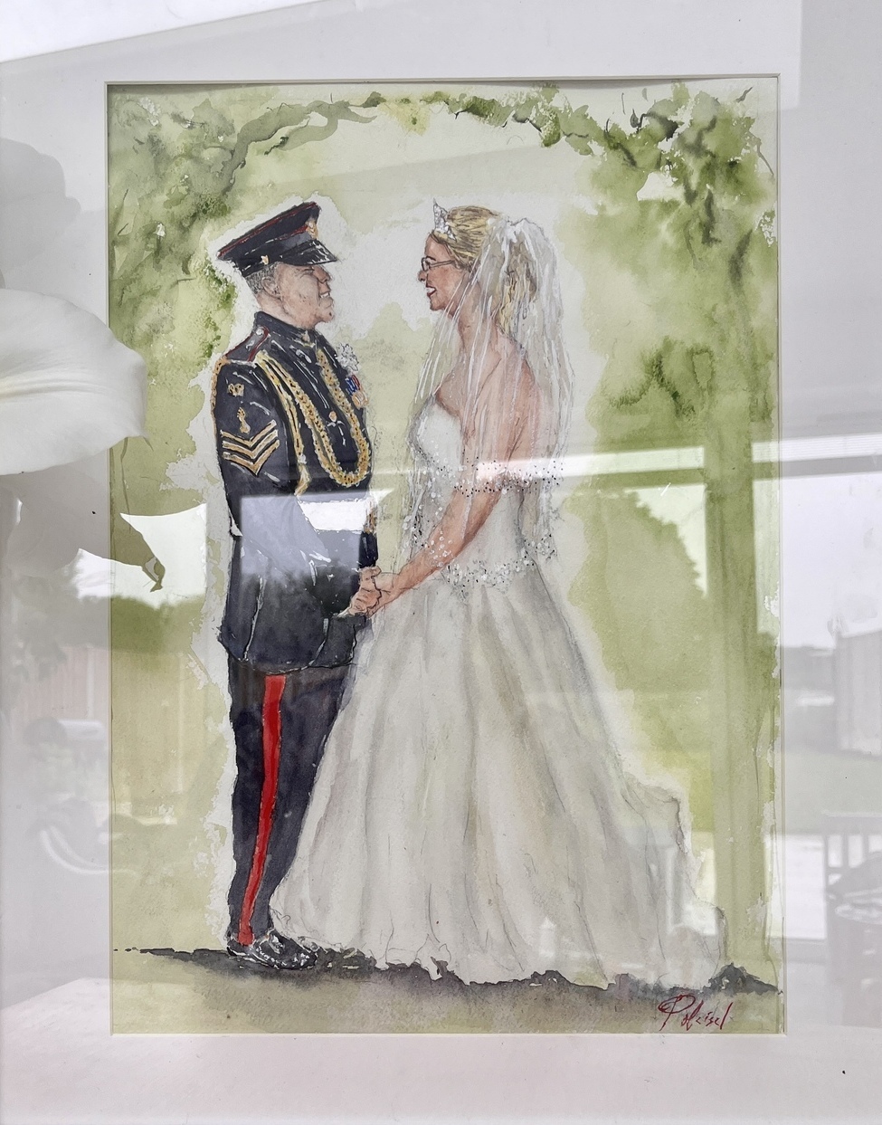 real paintings painted at a wedding