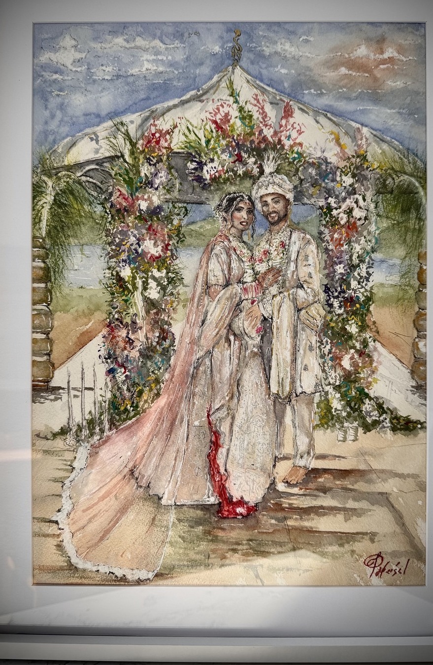 real paintings painted at a wedding