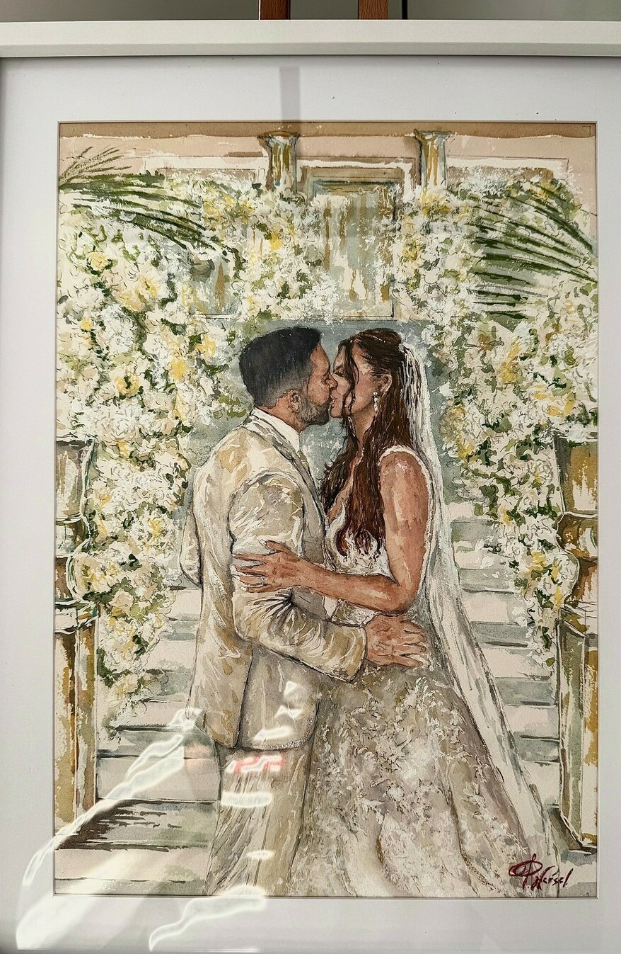 real paintings painted at a wedding