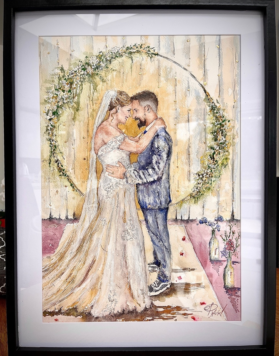 real paintings painted at a wedding