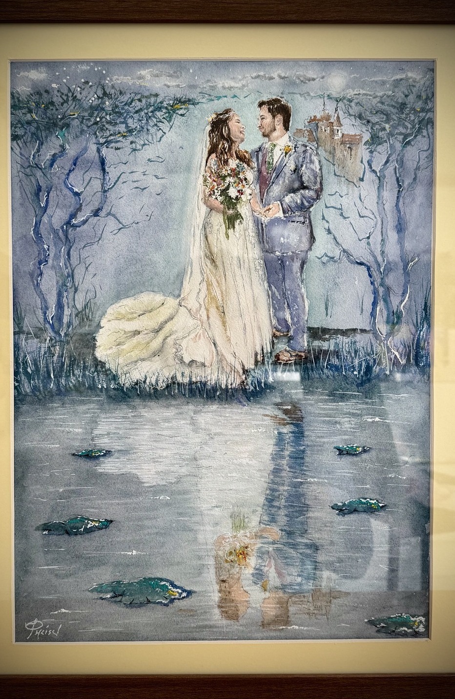 real paintings painted at a wedding