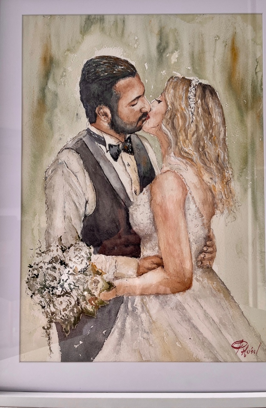 real paintings painted at a wedding