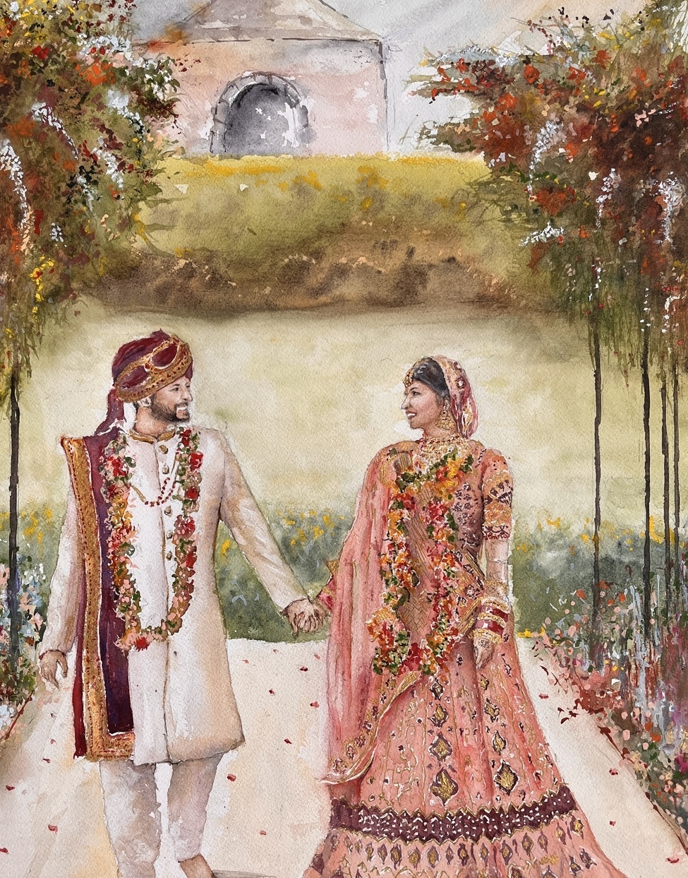 real paintings painted at a wedding